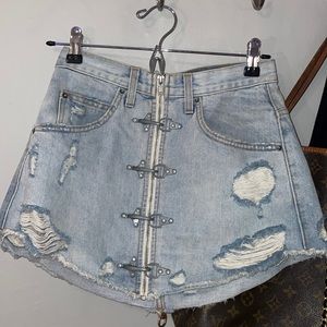 LF brand jean Carmar Skirt with buckles